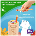 Montessori 3-in-1 Magnetic Fishing and Color Sorting Toy for Toddlers, Wooden Educational Toy for Ages 18 Months to 4 Years, Fine Motor Skills Learning Playset, Sensory Preschool Gift for Boys, Girls